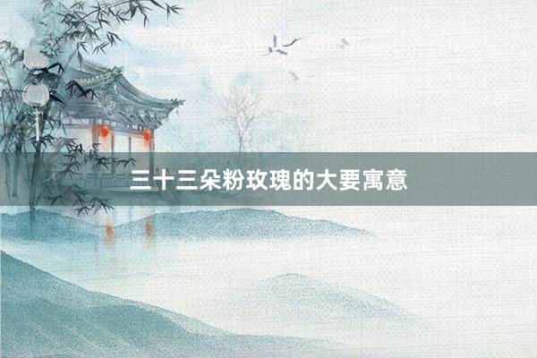三十三朵粉玫瑰的大要寓意
